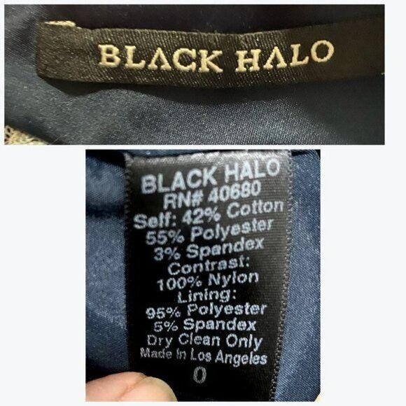 Black Halo Jagger Sheath Dress in Indigo, size 0 - Picture 10 of 12